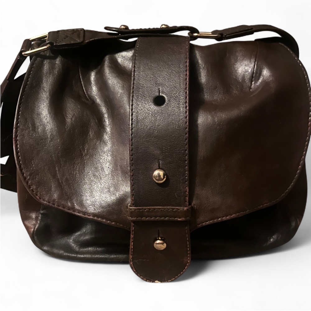 French Luxury Designer Tila March Burgundy & Black Leather Hobo Bag